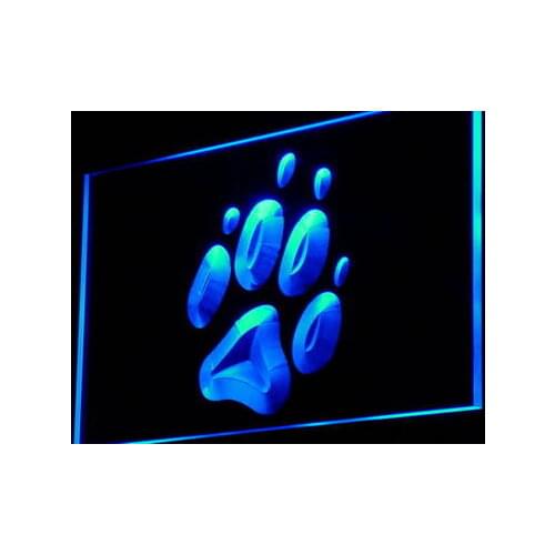 I909 Paw Print Dog Cat Display Show Light Signs On/Off Switch 20+ Colors 5 Sizes
