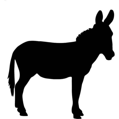 Personality Lifelike Cartoon Donkey Pattern Vinyl Decal Car Trunk Decorate Car Stickers Waterproof PVC Car Styling Accessories