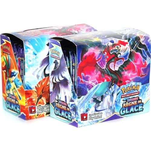 360PCS French Pokemon Cards Booster Box Chilling Reign Vivid Voltage Darkness Ablaze Spanish Display Card Game Toy Kids Gift