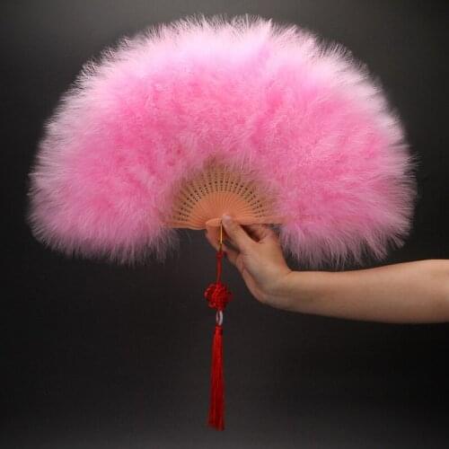 Soft Fluffy Lady Wedding Hand Fancy Dress Costume Dance Feather Fan