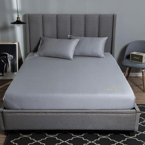 2019 new products 60 branches All cotton Bed cover Fitted Sheet Pillowcases 2/3 Luxury Pure color Embroidery Bedding