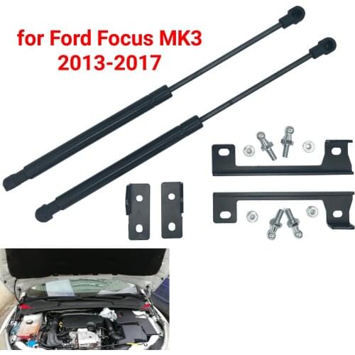 2Pcs Car Front Engine Bonnet Hood Gas Strut Shock Lift Support Bars For Focus MK3 MK 3 2013 2014 2015 2016 2017