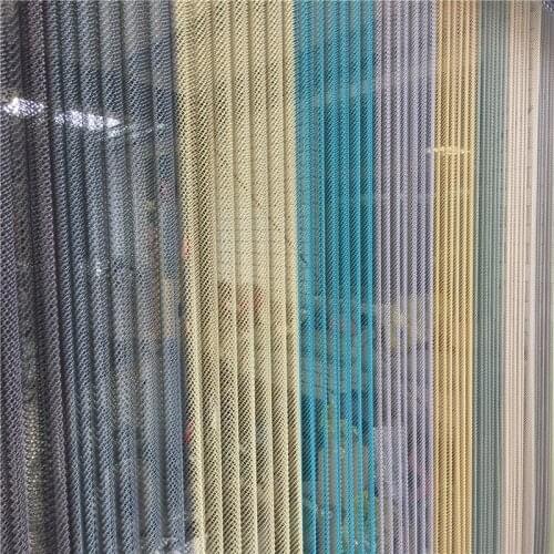 Hanging Customized Metal Coil Door Curtain Drapery Mesh For Decoration