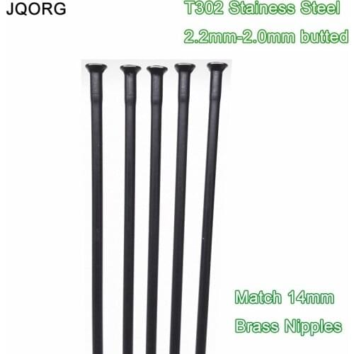 Pillar 14G Straight Pull Bike Spokes T302 SUS Material Black Color Bicycle Spokes 2.2mm-2.0mm Butted Mountain Bike Wheel Spokes