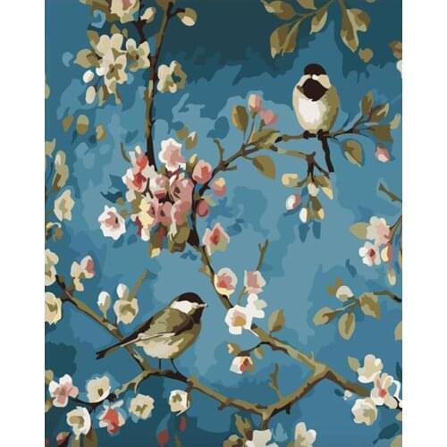Birds On The Branche DIY Paint By Numbers Digital Oil Painting 40*50cm