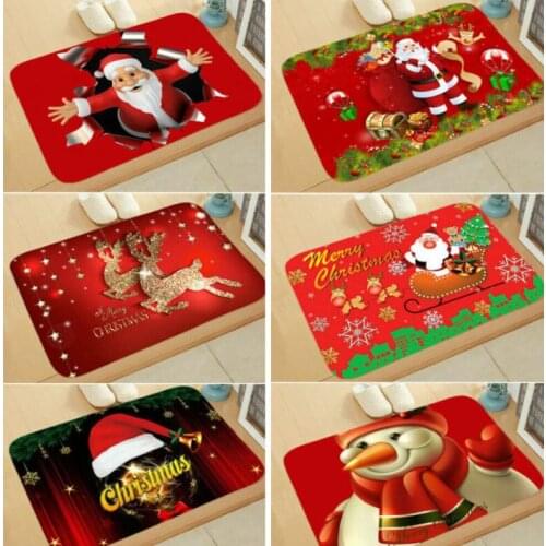 Christmas Non-Slip Shower Mat for Holidays Floor Mat Bathroom Bedside Hallway Decor New Years Useful Gift