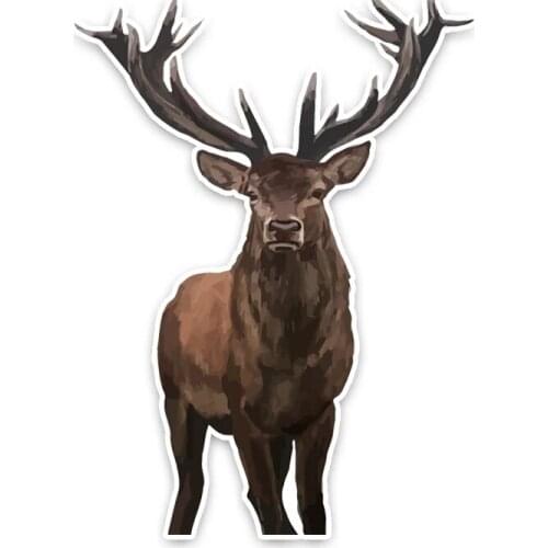 A0562# 13cm/17cm Removable Decal Cartoon Animal Deer Car Sticker Waterproof Accessories on Bumper Rear Window Laptop