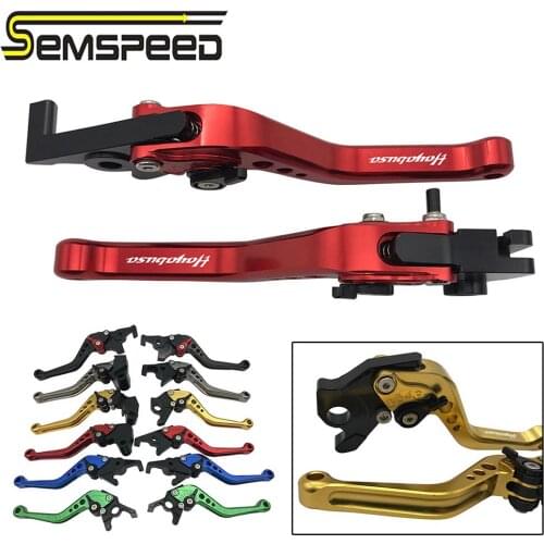 SEMSPEED HAYABUSA logo For Suzuki HAYABUSA/GSXR1300 2008-2018 2019 2020 Motorcycle CNC Short Brake Clutch Lever Handle Grips End