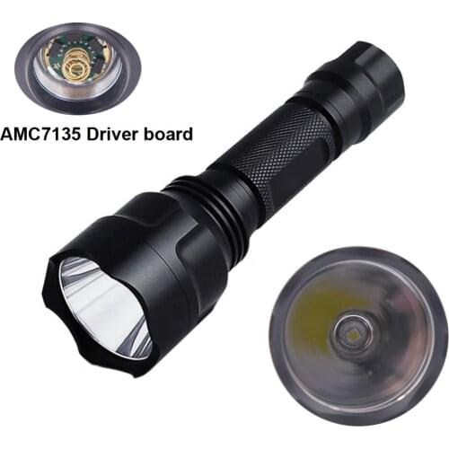C8 XP-L HI V3 led flashlight aluminum hunting XPL AMC7135 waterproof torch light powerful camping lanterna use 18650 battery