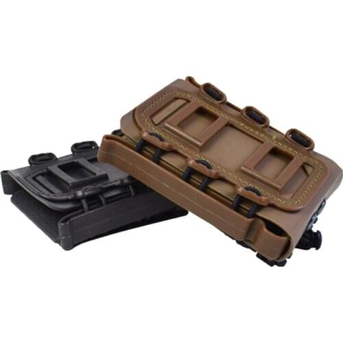 Airsoft Tactical Shell Case Pouch Quick Pull Elastic Clip Fast Attach Carrier Magazine Holster For 5.56/7.62mm Mag