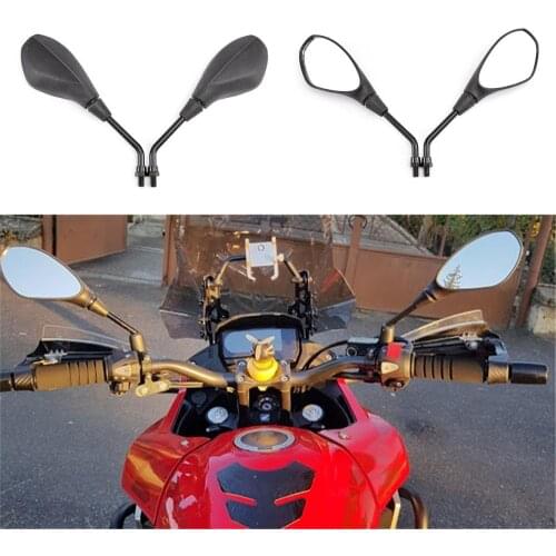 Universal 10mm Motorcycle Rearview Mirror Left&Right Rear View Mirrors Housing Side Mirror FOR BMW R1200gs R1200GS R1200RT