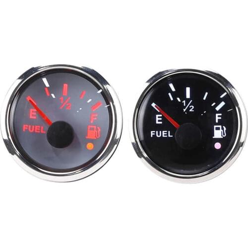 Waterproof Car Gauge 2in Fuel Level Gauge Intelligent Alarm IP67 Waterproof Marine Auto Instrument 316 Stainless Steel