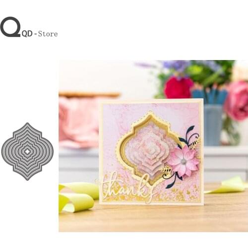Lantern Shape Border Cutting Dies New Dies Scrapbooking Mold Cut Handmade Tools DIY Craft Decoration Metal Cutting Dies New 2021