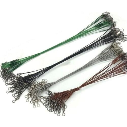 500Pcs Green Steel Wire Conductor Lure Wires Anti-bite Line Jewfish Line Fishing Lure Fishing Accessory Line Conductor