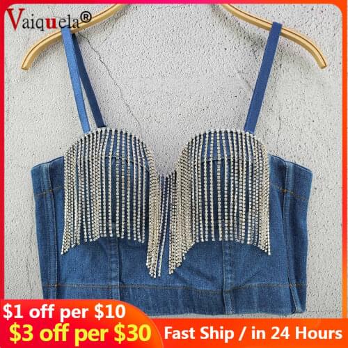 Vest Womens Bustier Bra Night Club Party diamond vest shiny Cropped Top Vest Plus Size Handmade Vest Diamond Bra Fringed