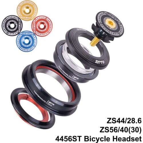 ZTTO Bicycle Internal Headset 44mm 56mm MTB Threadless Sealed Bearing 45 Degree ZS44 ZS56 Tapered Straight Fork Steerer 4456ST