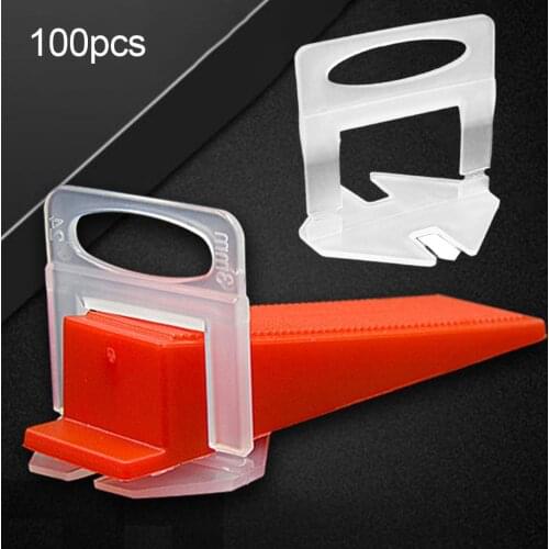 100Pcs Plastic 1/1.5/2/2.5/3mm Reusable Leveling Spacer Clips Tiling Installation Tool Stitch Cross Card Positioning Hand Tools