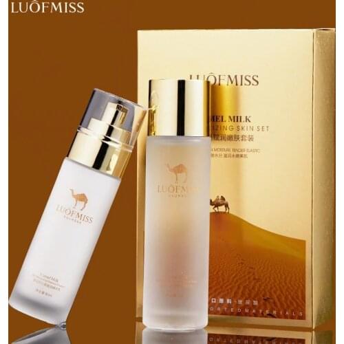 2 Piece Set Camel Milk Rejuvenating Face Lotion Toner Hyaluronic Acid Moisturizing Repair Facial Skin Care Kits