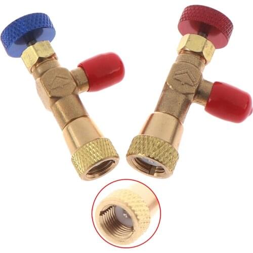 2 Pieces R410A R22 Refrigeration Charging Adapter for 1/4" Safety Valve Service