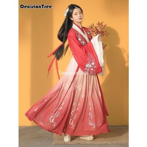 2021 chinese folk dance clothing retro tang princess cosplay stage wear asian traditional women hanfu costume fairy dress