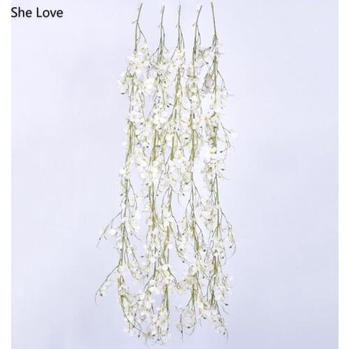 Chzimade 5pcs Artificial Stamen Vine Bunches Simulated Flower Strings Home Wedding Decoration