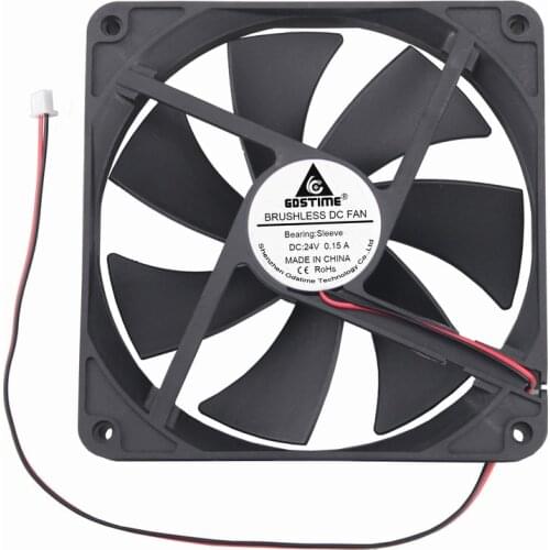 5Pieces lot Gdstime DC 24V 2Pin 14025 140x140x25mm 14cm 140mm Cooler Motor Heatsink Cooling Fan