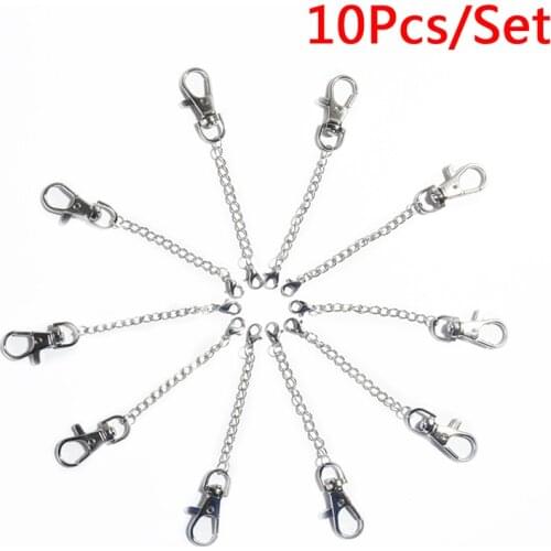 10Pcs Lobster Accessories For Jewelry Lobster Clasp Hook Keychain Keyring Jewelry For Diy Jewelry Making Accessories With Link