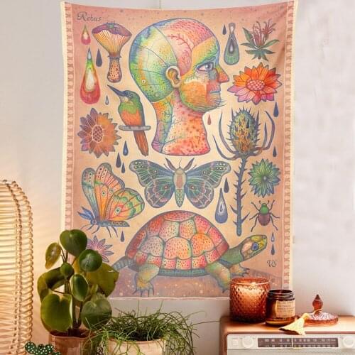 Watercolor Butterfly Tapestry Vintage Tapestries Aesthetic Tapestry Chart Tapestry Colorful Tapestry Wall Hanging for Room
