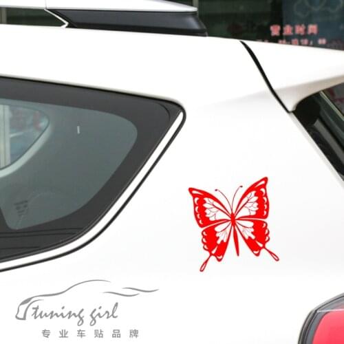 Car Stickers Butterfly Lovely Beautiful Cute Creative Decals For Tail Auto Tuning Styling Vinyls 15x14m 19x18cm D10