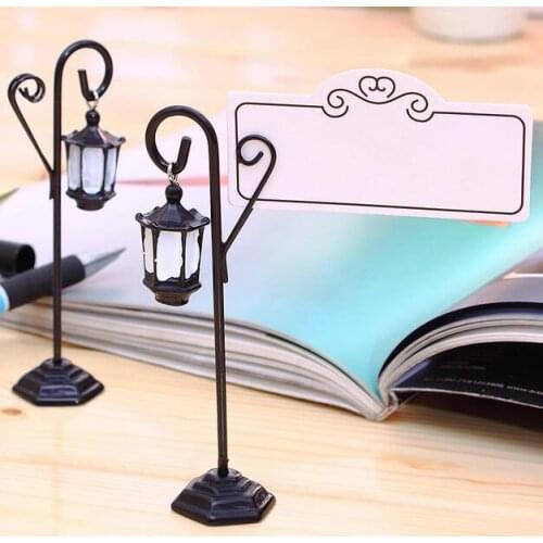 Free Shipping 10pcs/lot Street Lamp Holder For Place Card/ Name Card In Party Decoration