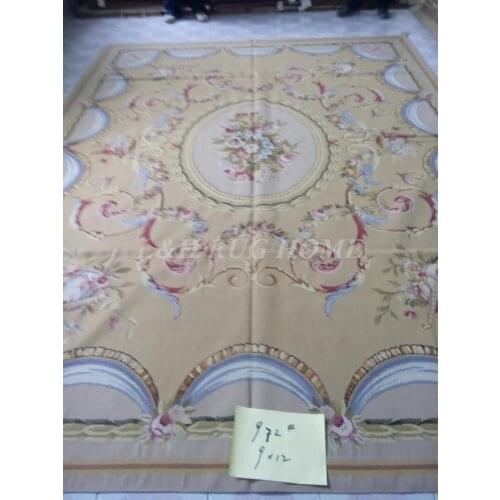 Free shipping 8'x10' French Aubusson rugs woolen carpets Aubusson design wool carpet