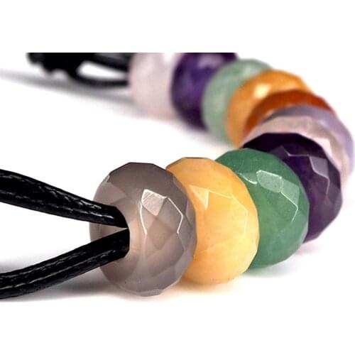 10pcs Yellow jade grey red agate rose quartz amethyst Aventurine 8*14mm faceted roundel 5mm hole gemstone bead making jewelry