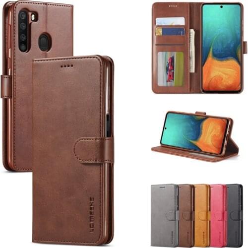 A21S Case For Samsung Galaxy A21 S Cover Case Luxury Flip Magnetic Closure Stand Wallet Leather Phone Bag For Samsung A 21 Coque