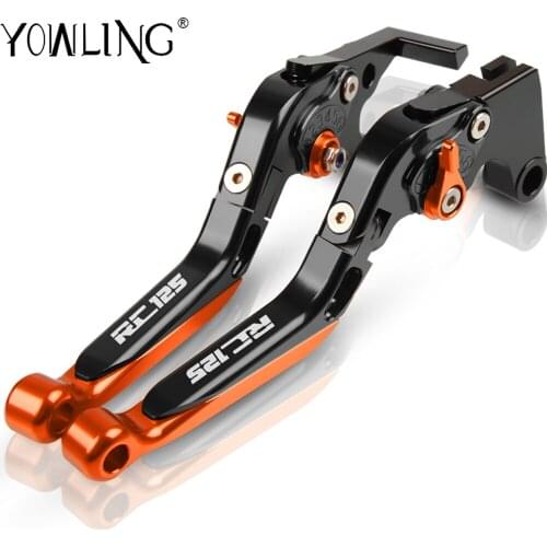 CNC Motorcycle Accessories Folding Extendable Brake Clutch Levers For RC125 RC 125 2011 2012 2013 2014 2015 2016 2017 2018