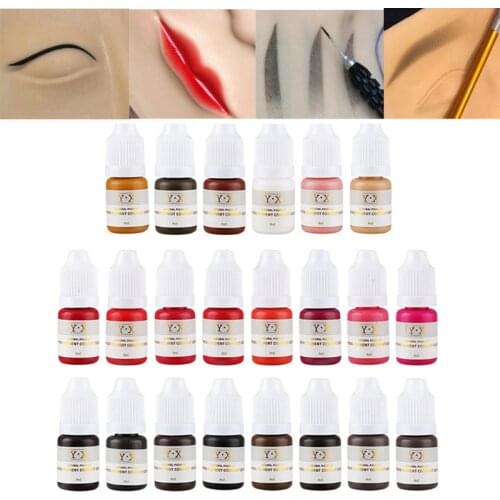 Colorful Customized 8mL Eyebrow Tattoo Ink Easy Coloring Semi-Permanent Makeup 3D Microblading Pigment Eyebrow Tattoo Color Inks