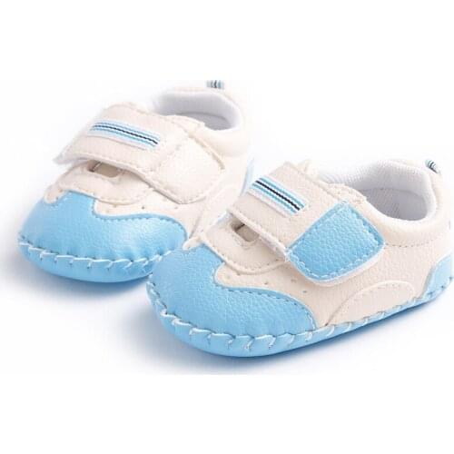 Toddler Soft Sole Hook Loop Prewalker Sneakers Baby Boy Girl Crib Shoes Newborn to 18 Months