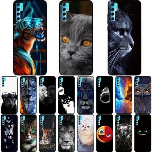 For TCL 20 PRO Case Wolf Silicon TPU Fundas for TCL 20 Pro Cat Animal Shell Bag Housing Phone Cases