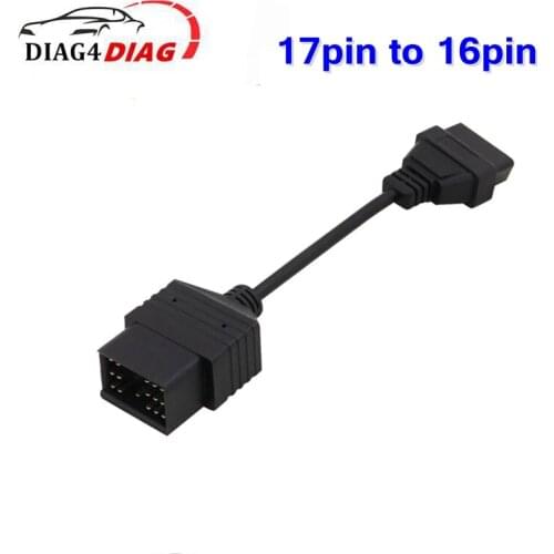 For Toyota 17pin to OBD2 16Pin Female Adapter OBD2 Extension Cable 17 PIN Diagnostic Connector For Toyota