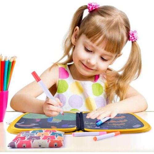 Children Wipeable Recycled Double-Sided Drawing Album Graffiti Board Kids Toys