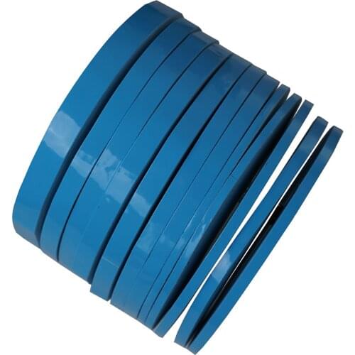 4 to 14mm (W)x 50m(L) Blue High Temperature Resistant Double Sided Adhesive Sticker for TV backlight LED Strips Back Tape x 2pcs