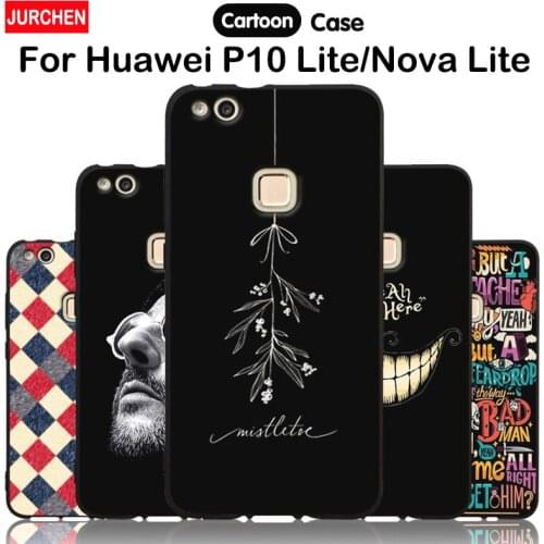 JURCHEN For Huawei P10 Lite Phone Case 3D Cute Cartoon Animal Pattern For Huawei Nova Lite For Huawei P10Lite Silicone Back Bags
