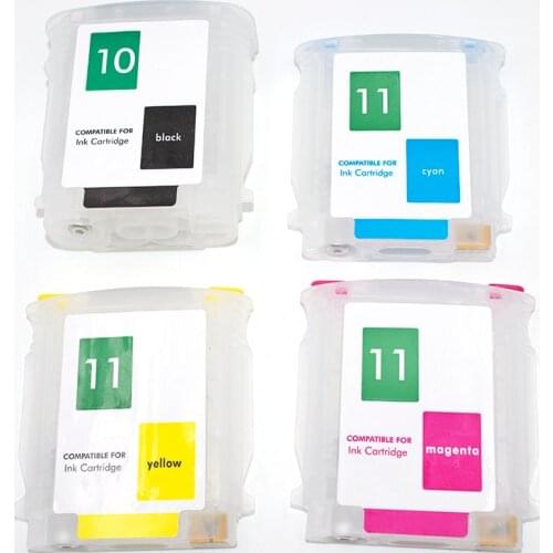 4 color Refill Ink Cartridge for HP10 11 for HP Designjet 100 110 70 Printer with Auto Reset Chips