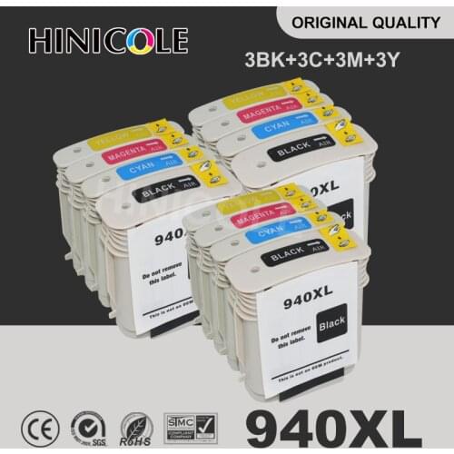 HINICOLE 940XL Compatible Ink Cartridge for HP 940 XL C4906A C4907A C4908A C4909A For HP Officejet Pro 8000 8500 8500a Printer