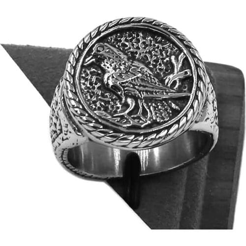 Fashion Magpie Ring Stainless Steel Jewelry Animal Magpie Bird Stand Branch Women Mens Ring Wholesale SWR0907A