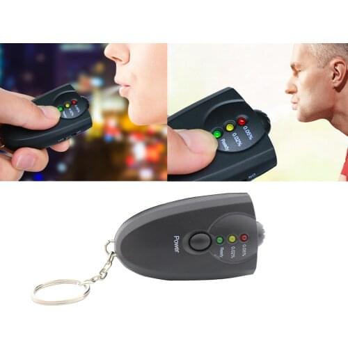 Hot Mini Portable Alcohol Meter Analyzer Red Light LED Flashlight Alcohol Breath Tester Breathalyzer Diagnostic Tool Keychain
