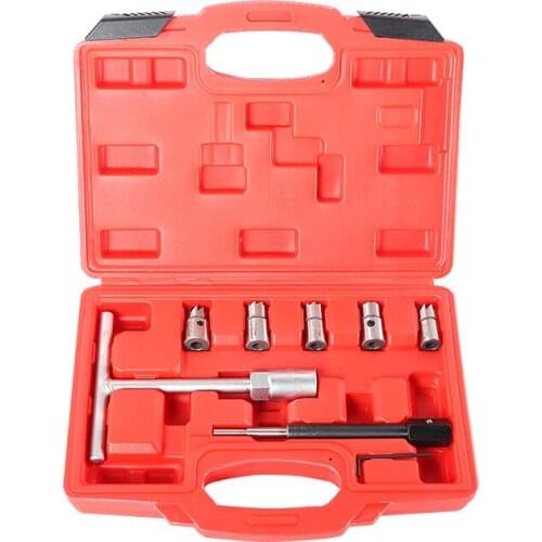 7pcs Auto Car Diesel Injector Seat Cutter Cleaner Repair Remover Removal Tool Kit free shipping