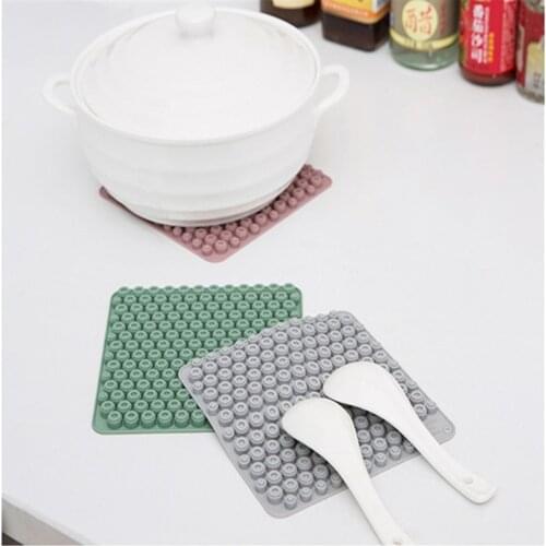 Table Mat Silicone Coasters Square Honeycomb Shape Heat Resistant Coaster Cup Mat Colorful Home Waterproof Desktop Placemats