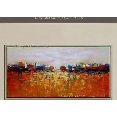 New Hand Painted Modern Abstract Landscape on Canvas Wall Art Oil Painting Mural handmade Picture For Living Room Decor