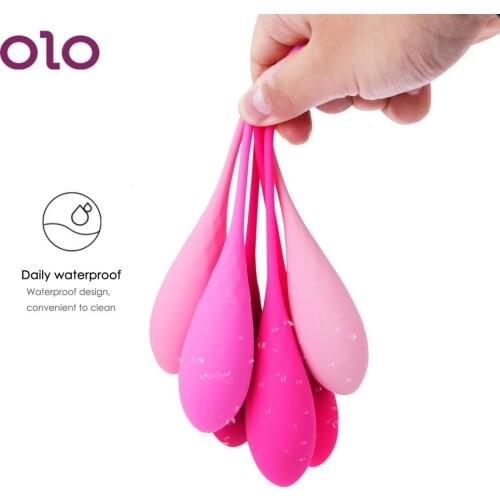 OLO 6 Pieces/set Love Ben Wa Ball Silicone Kegel Ball Smart Vagina Trainer Exercise Vagina Tightening Massager Sex Shop