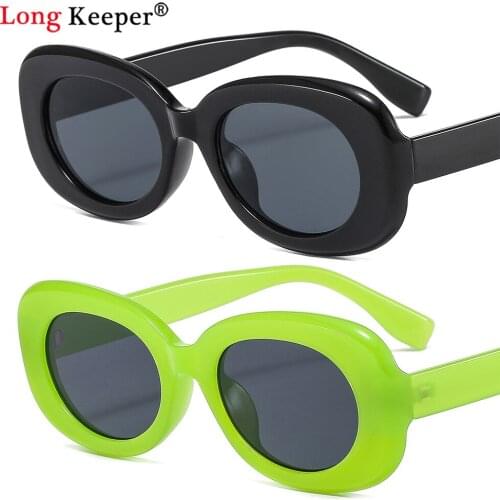 Oval Trend Sunglasses Women Designer Sunglasses Vintage Brand Men Car Driving Glasses Goggles Round Green Orange Gafas De Sol